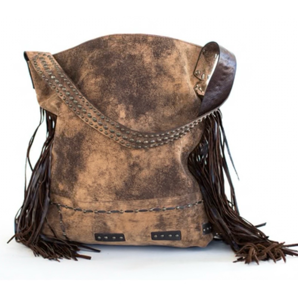 Juan Antonio distressed leather hobo bag